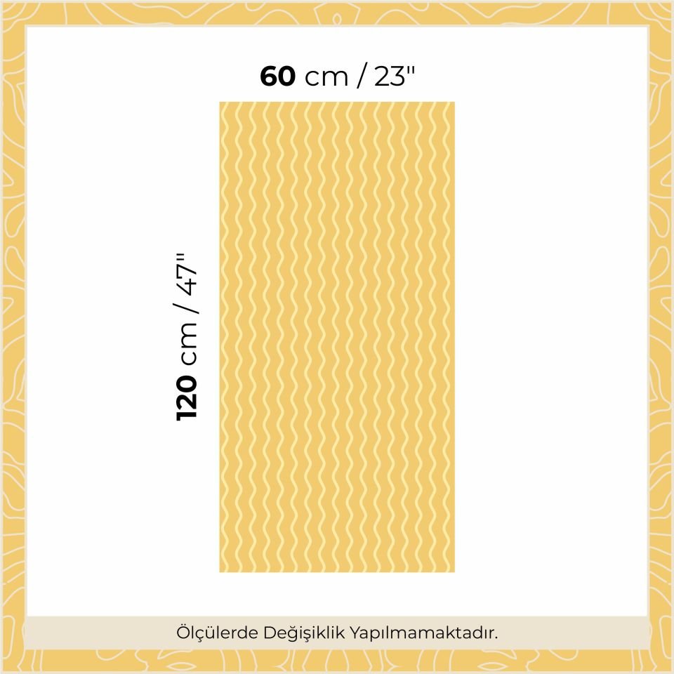 Peel & Stick Çizgili Panel Sticker Koyu Sarı - Açık Sarı