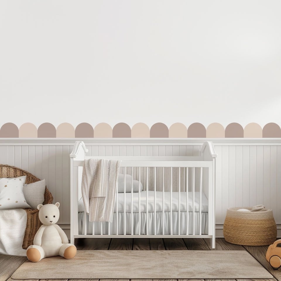 Peel & Stick Mini İki Renk Panel Sticker Vizon Kahve - Kahverengi