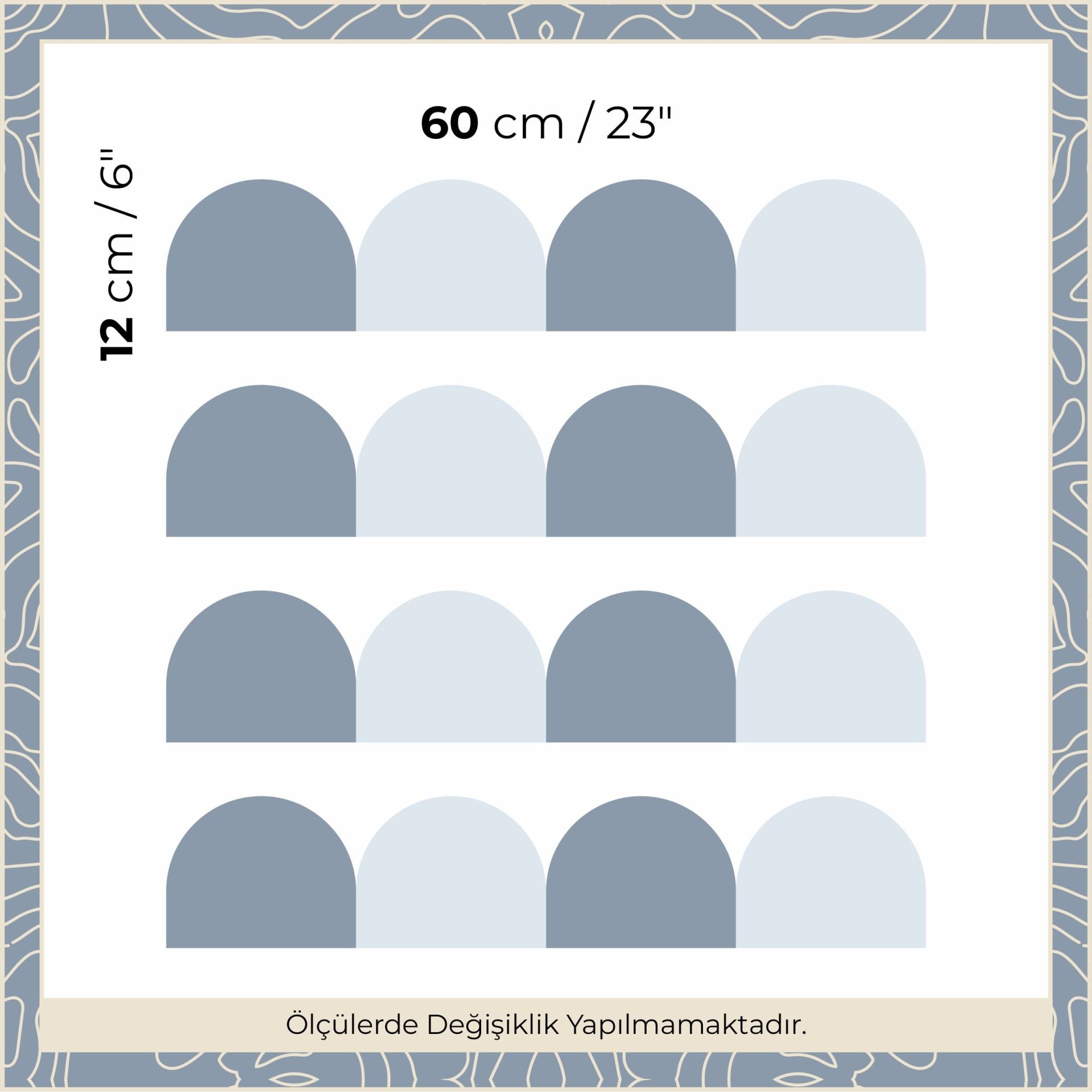 Peel & Stick Mini İki Renk Panel Sticker Gece Mavi - Gökyüzü Mavisi