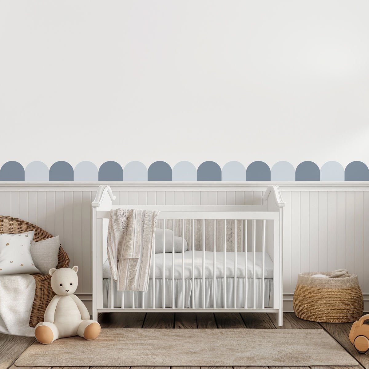 Peel & Stick Mini İki Renk Panel Sticker Gece Mavi - Gökyüzü Mavisi