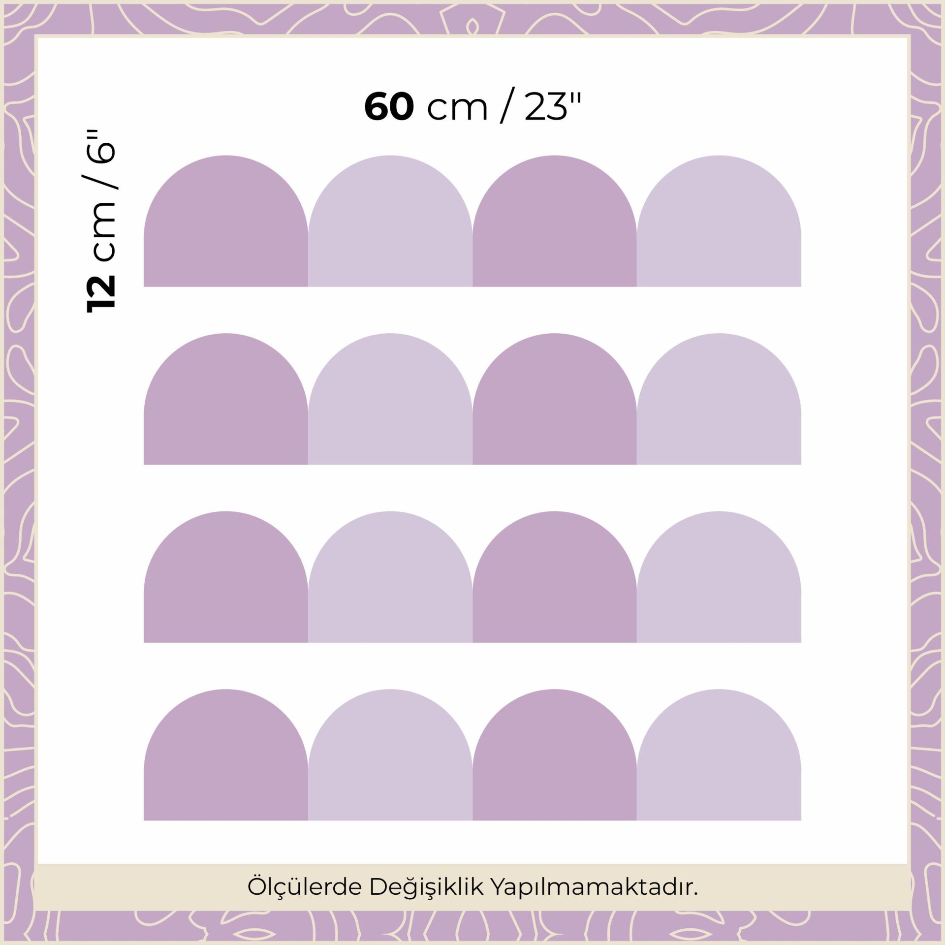 Peel & Stick Mini İki Renk Panel Sticker Mor - Lila