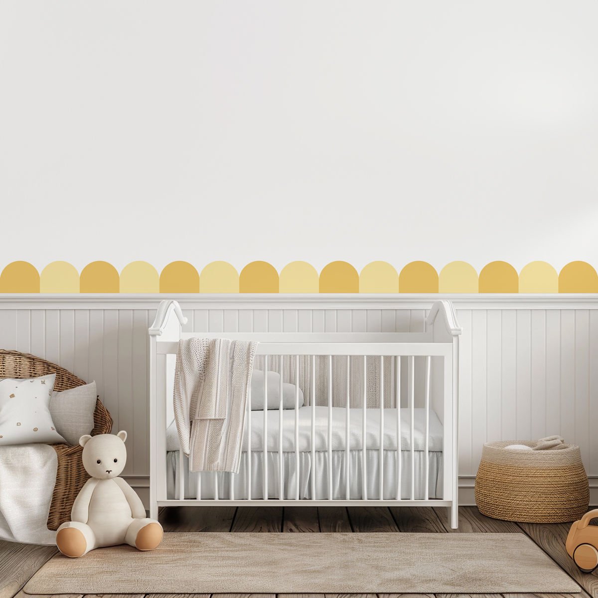 Peel & Stick Mini İki Renk Panel Sticker Koyu Sarı - Açık Sarı