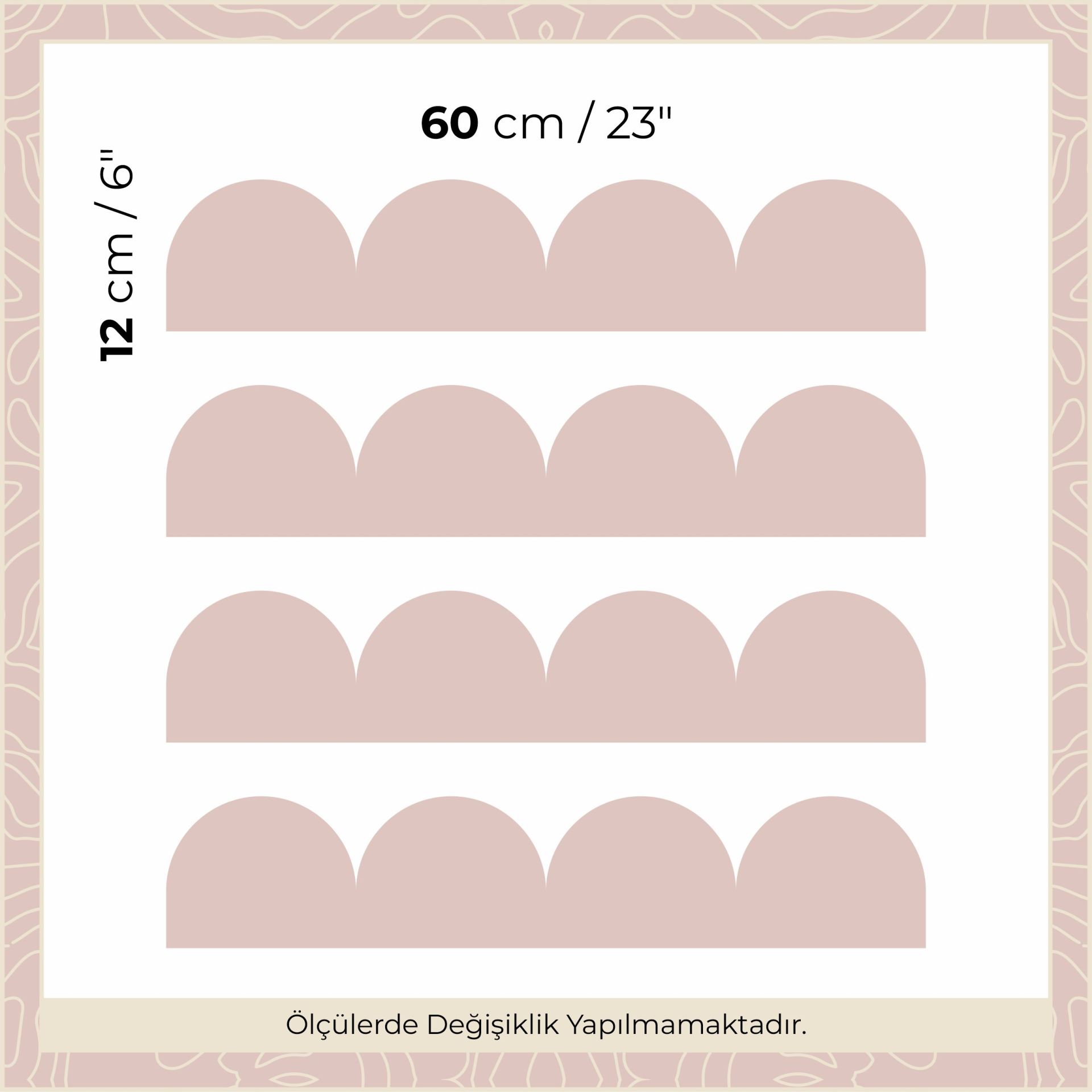 Peel & Stick Mini Panel Sticker Gül Kurusu