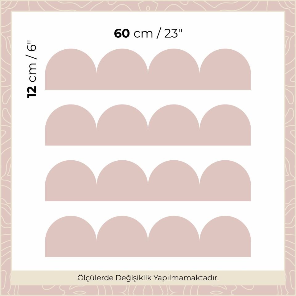 Peel & Stick Mini Panel Sticker Gül Kurusu