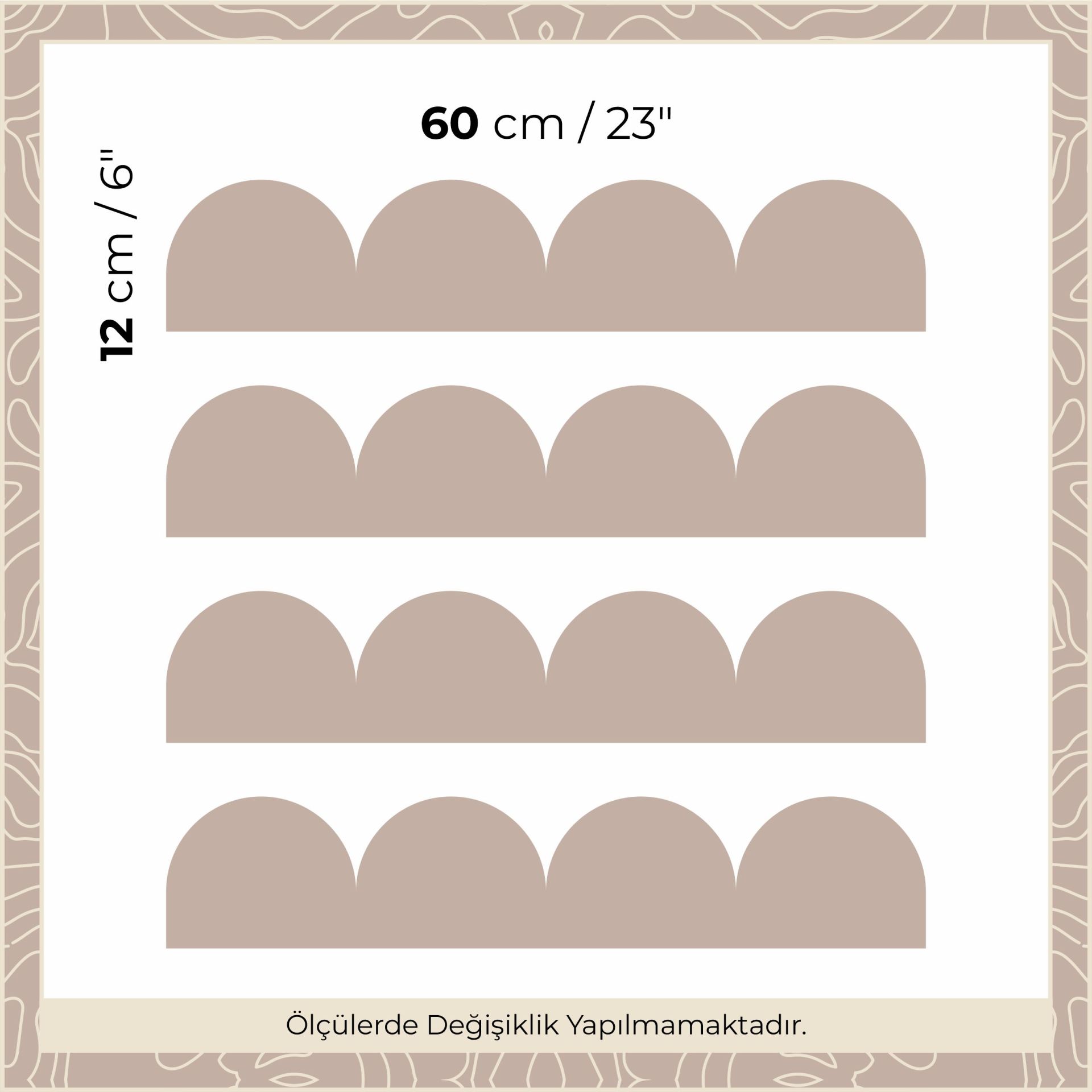 Peel & Stick Mini Panel Sticker Vizon Kahve