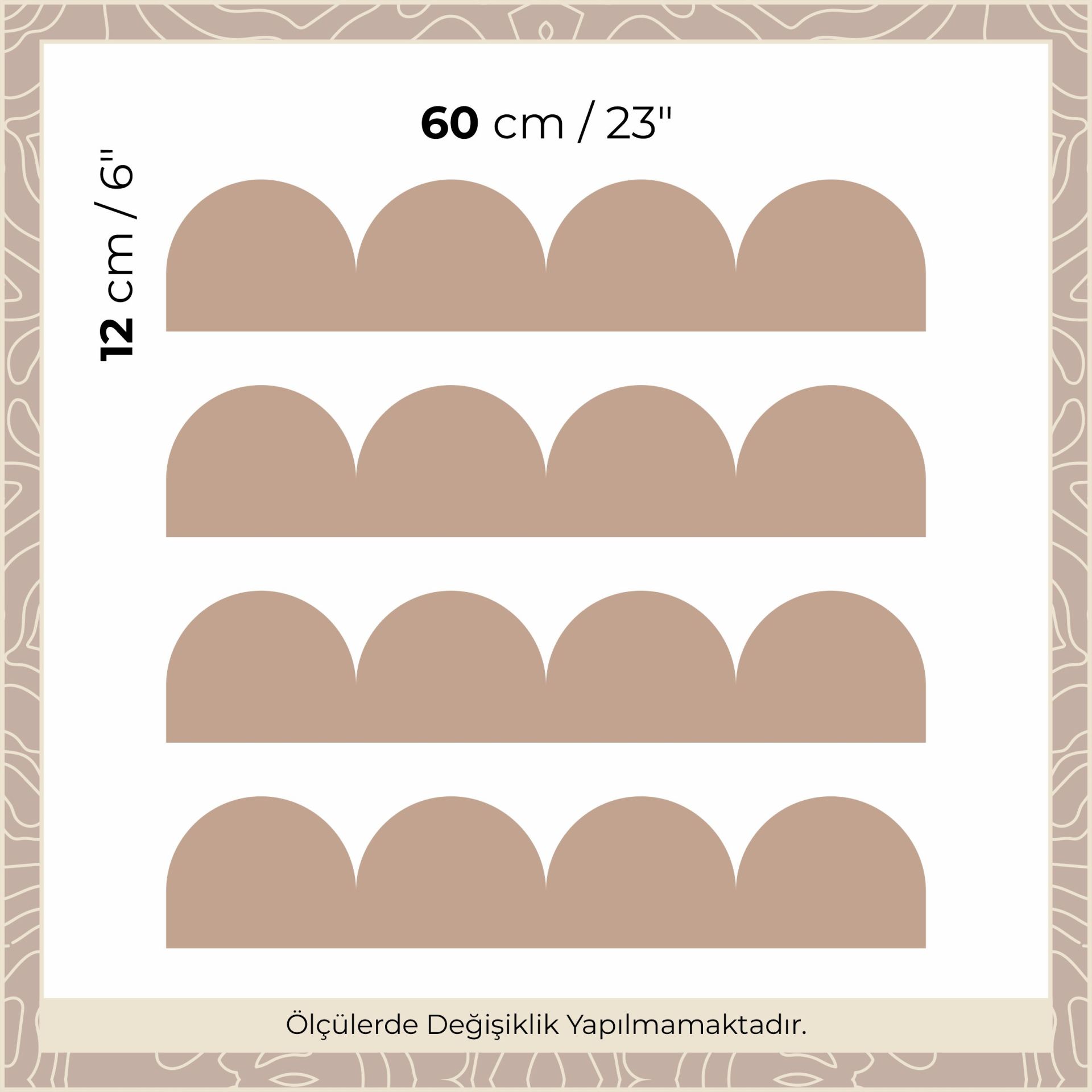 Peel & Stick Mini Panel Sticker Kahverengi