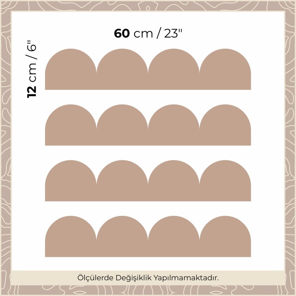 Peel & Stick Mini Panel Sticker Kahverengi