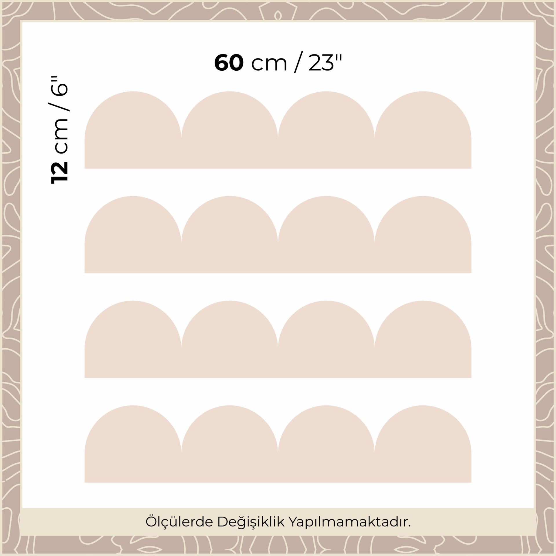 Peel & Stick Mini Panel Sticker Açık Bej