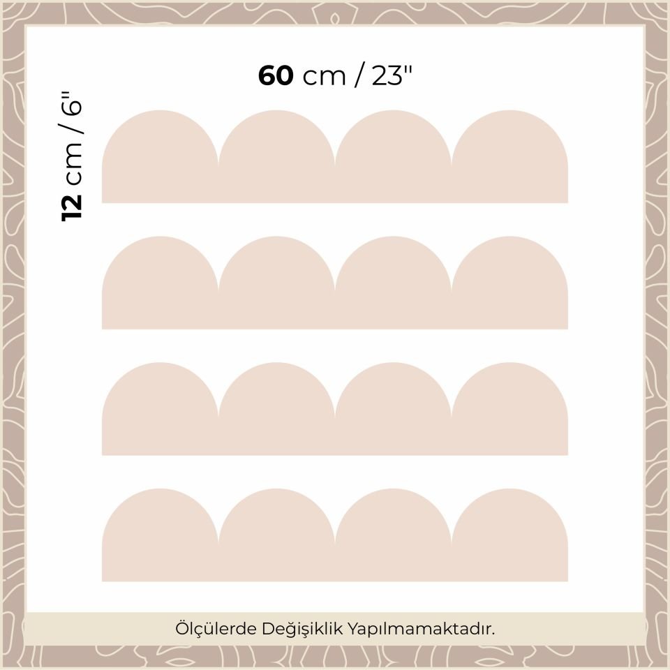 Peel & Stick Mini Panel Sticker Açık Bej