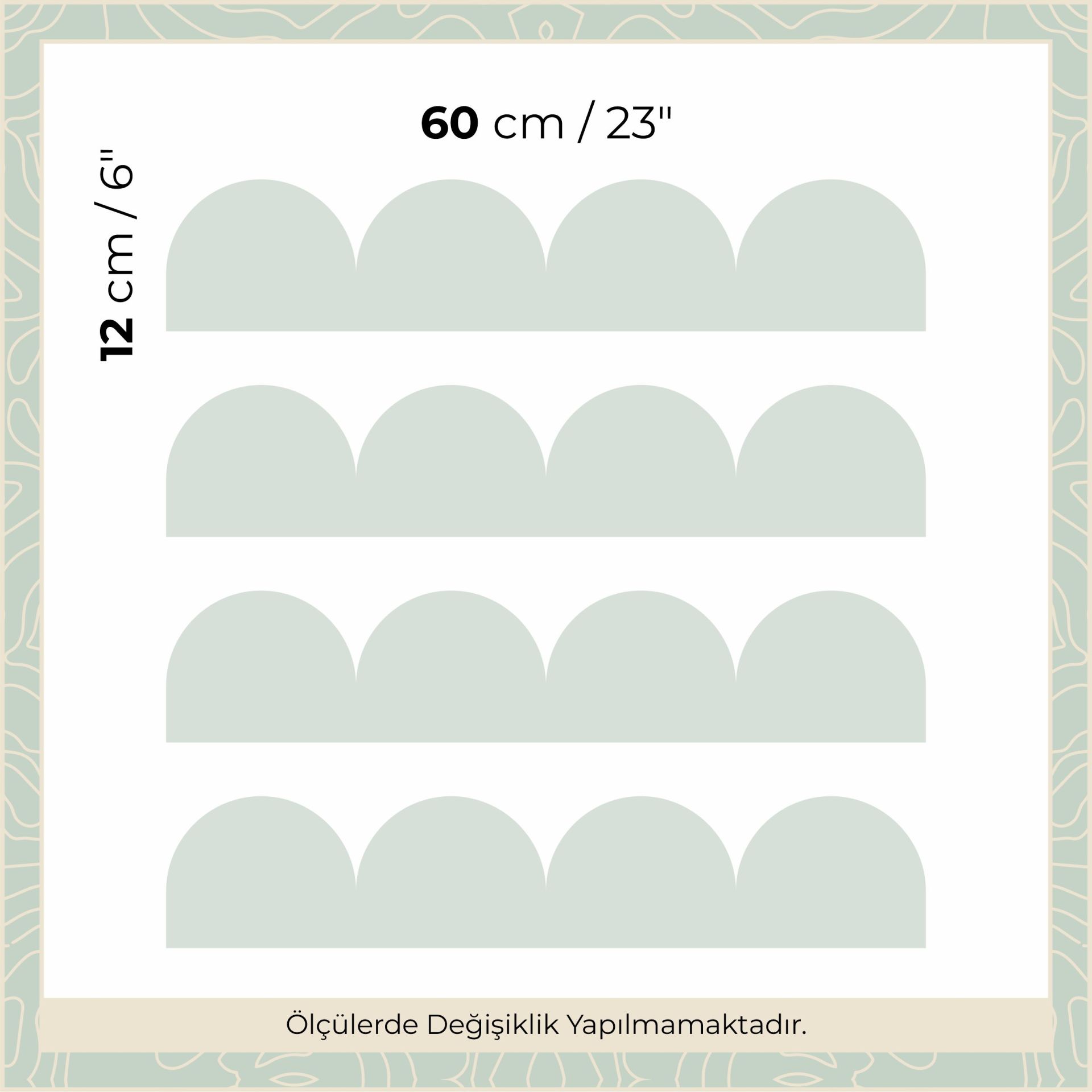 Peel & Stick Mini Panel Sticker Açık Yeşil