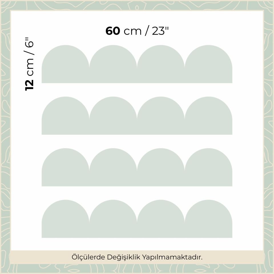 Peel & Stick Mini Panel Sticker Açık Yeşil