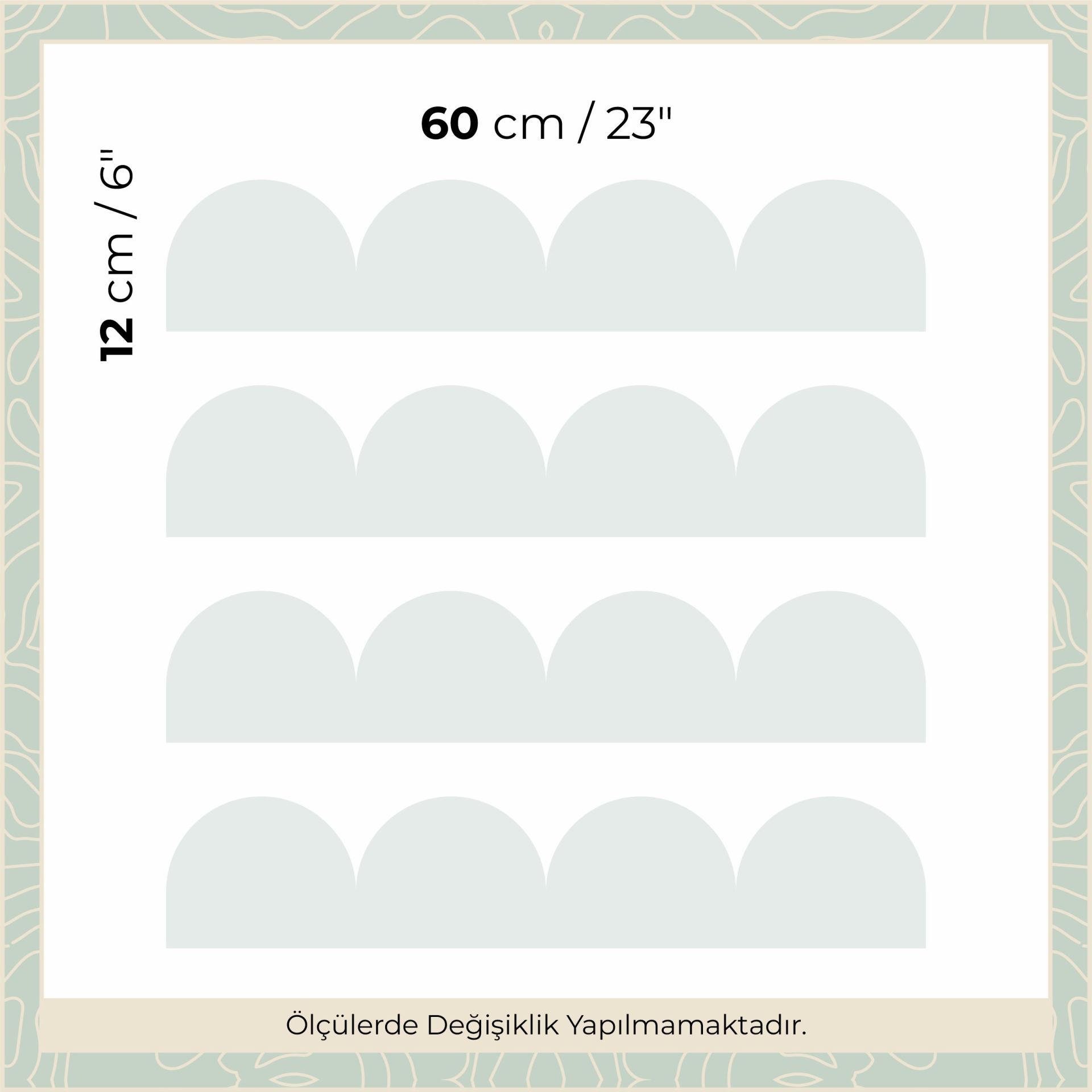 Peel & Stick Mini Panel Sticker Su Yeşili