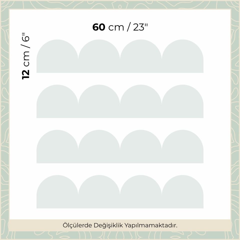 Peel & Stick Mini Panel Sticker Su Yeşili