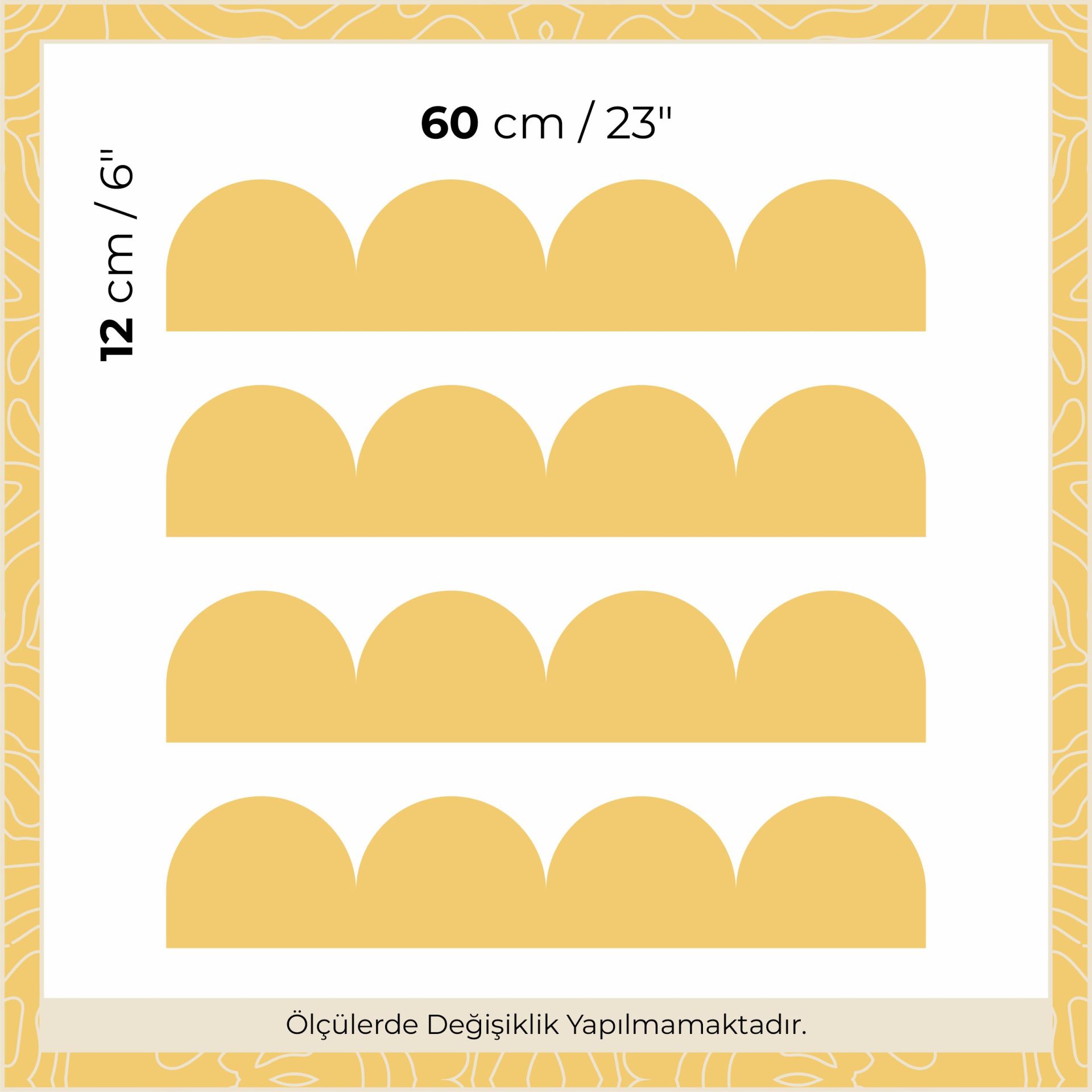 Peel & Stick Mini Panel Sticker Koyu Sarı