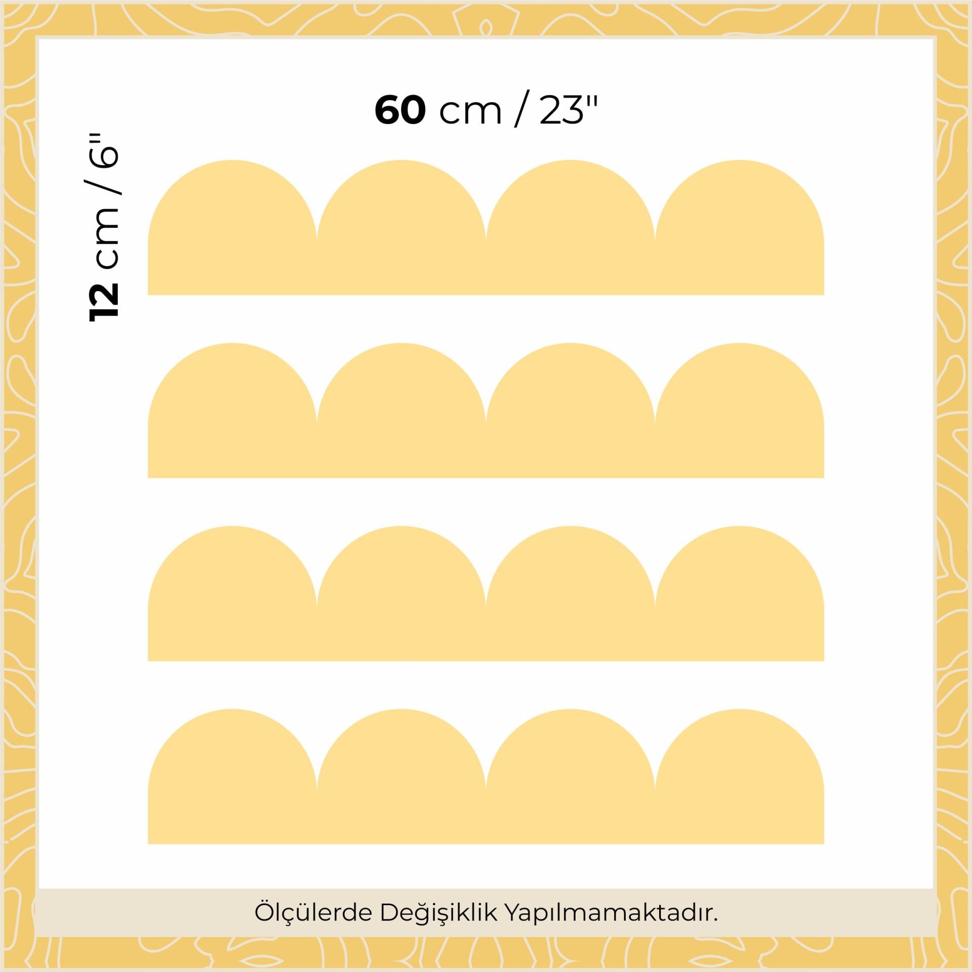 Peel & Stick Mini Panel Sticker Sarı