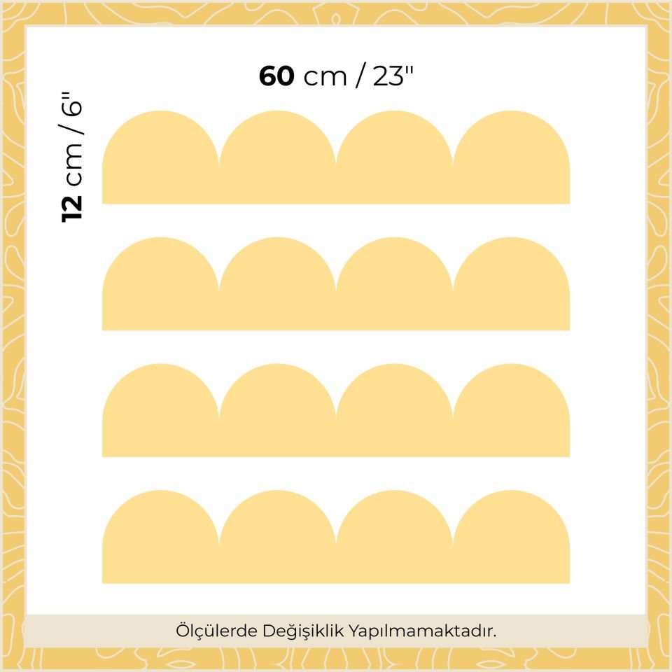 Peel & Stick Mini Panel Sticker Sarı