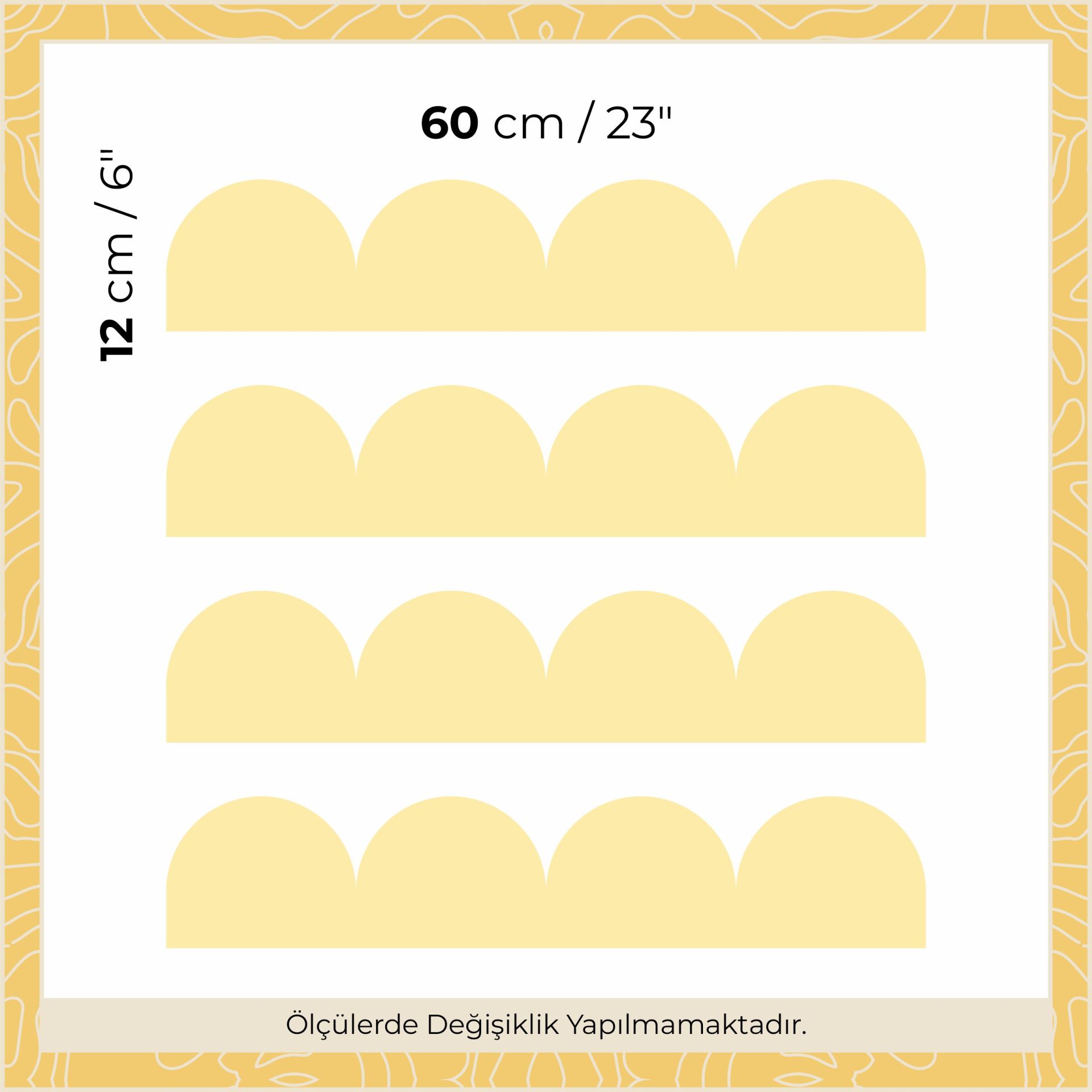 Peel & Stick Mini Panel Sticker Açık Sarı
