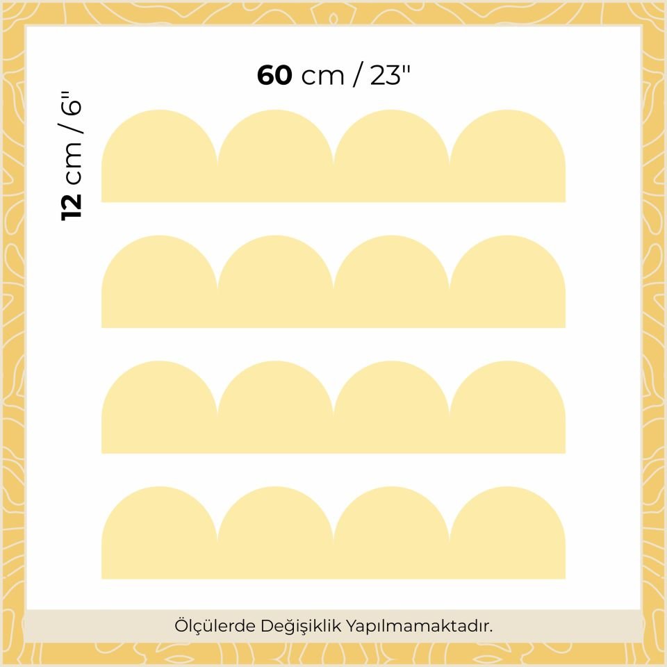 Peel & Stick Mini Panel Sticker Açık Sarı