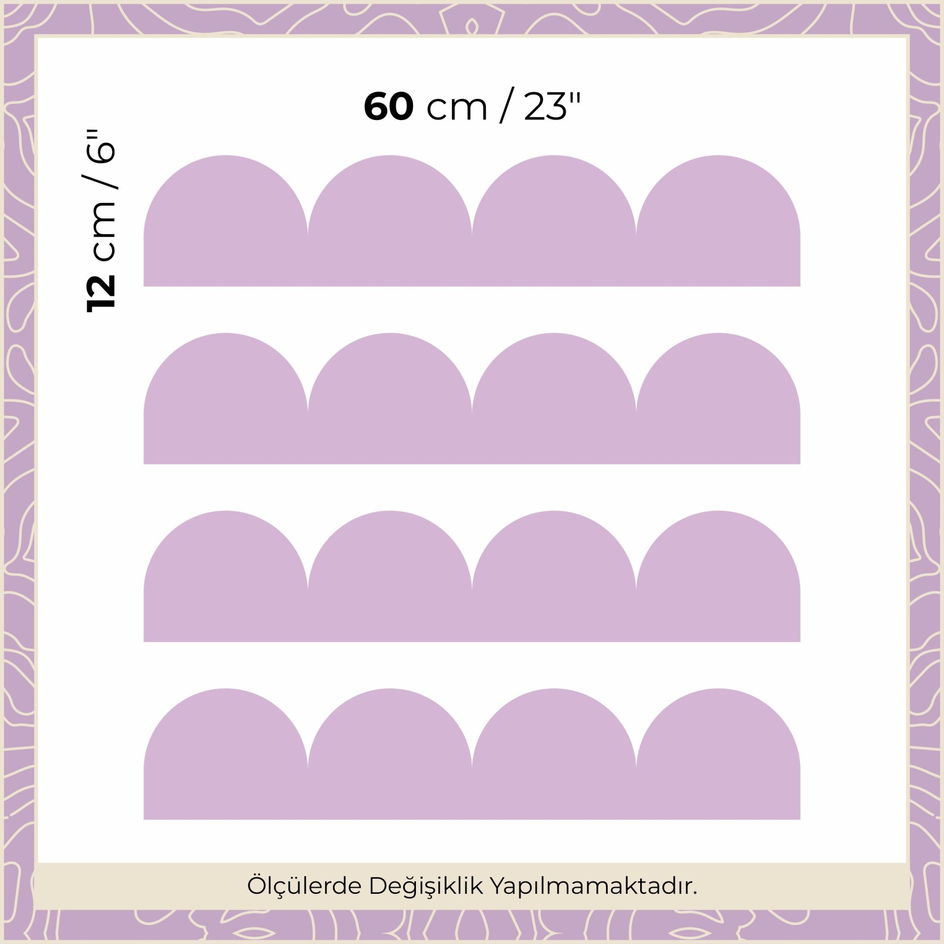 Peel & Stick Mini Panel Sticker Açık Mor