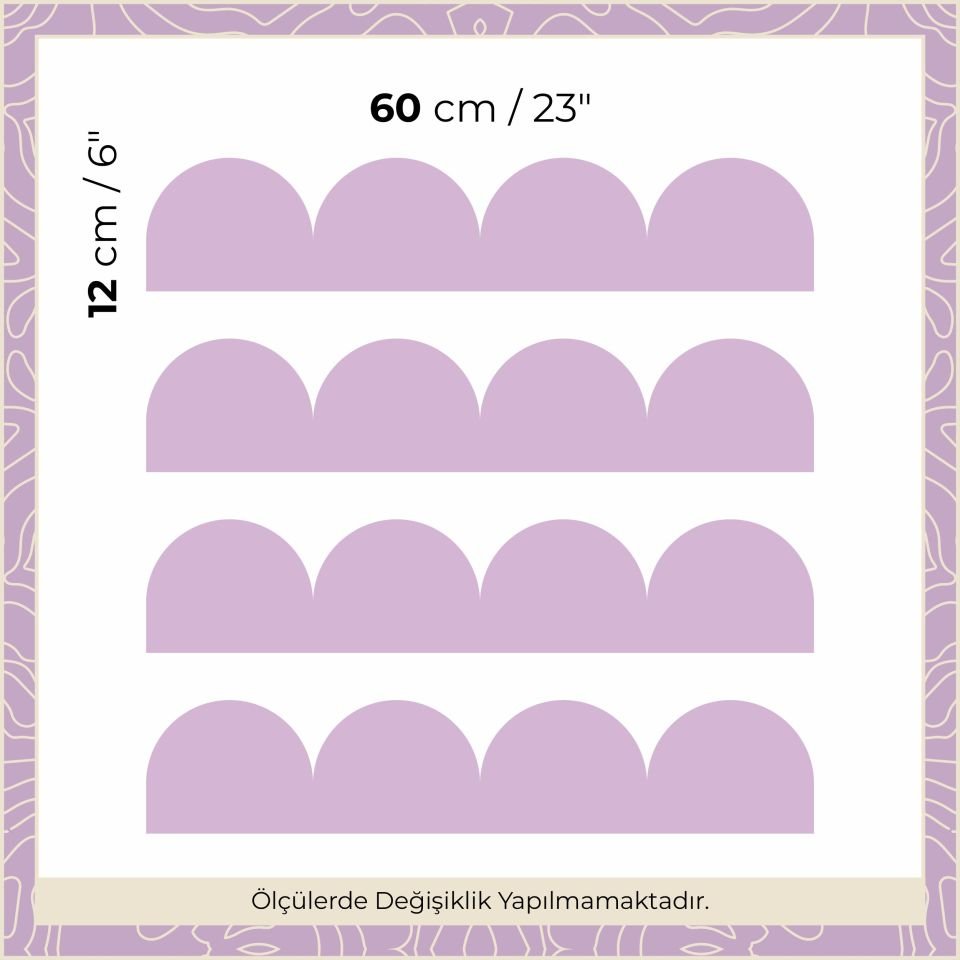 Peel & Stick Mini Panel Sticker Açık Mor