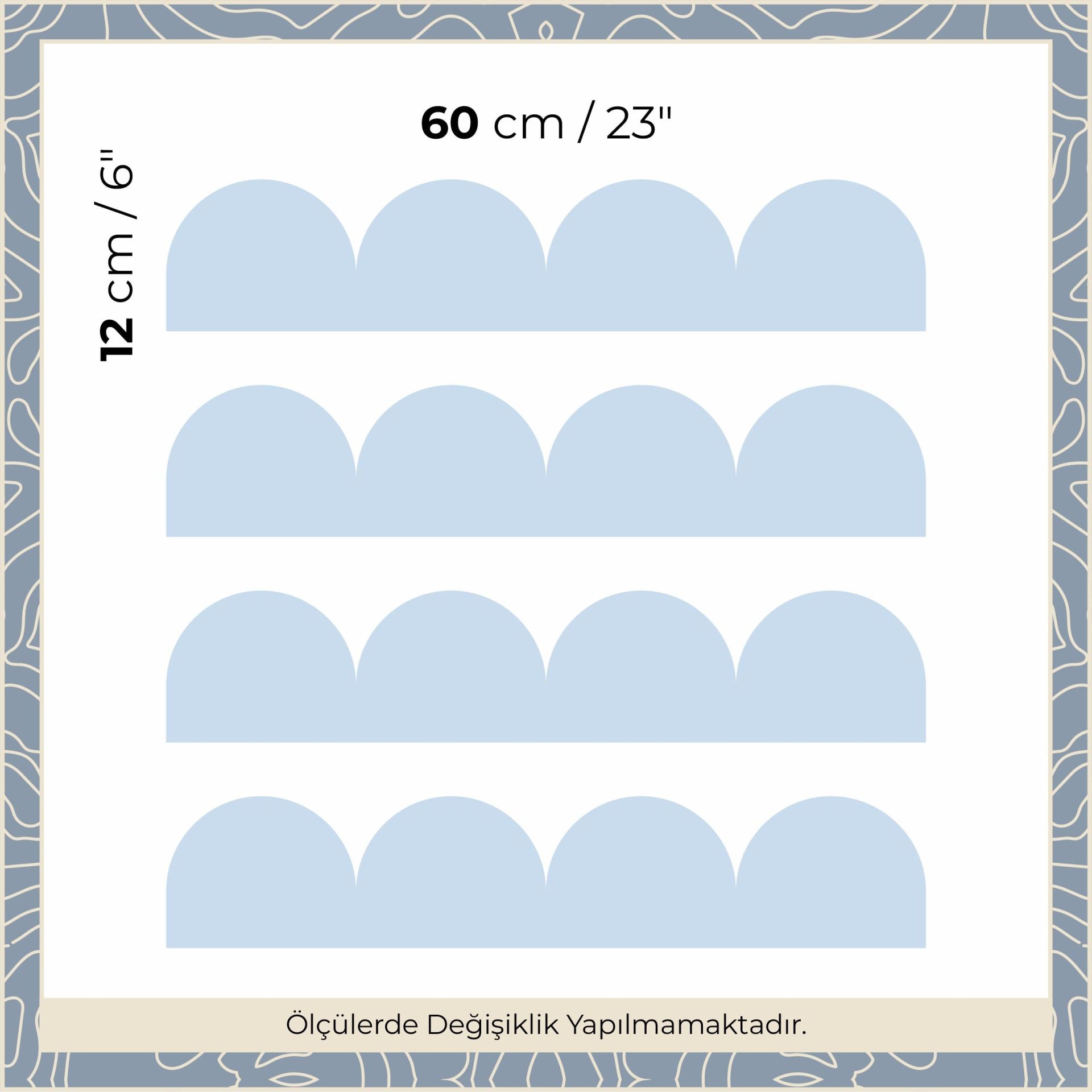 Peel & Stick Mini Panel Sticker Açık Mavi