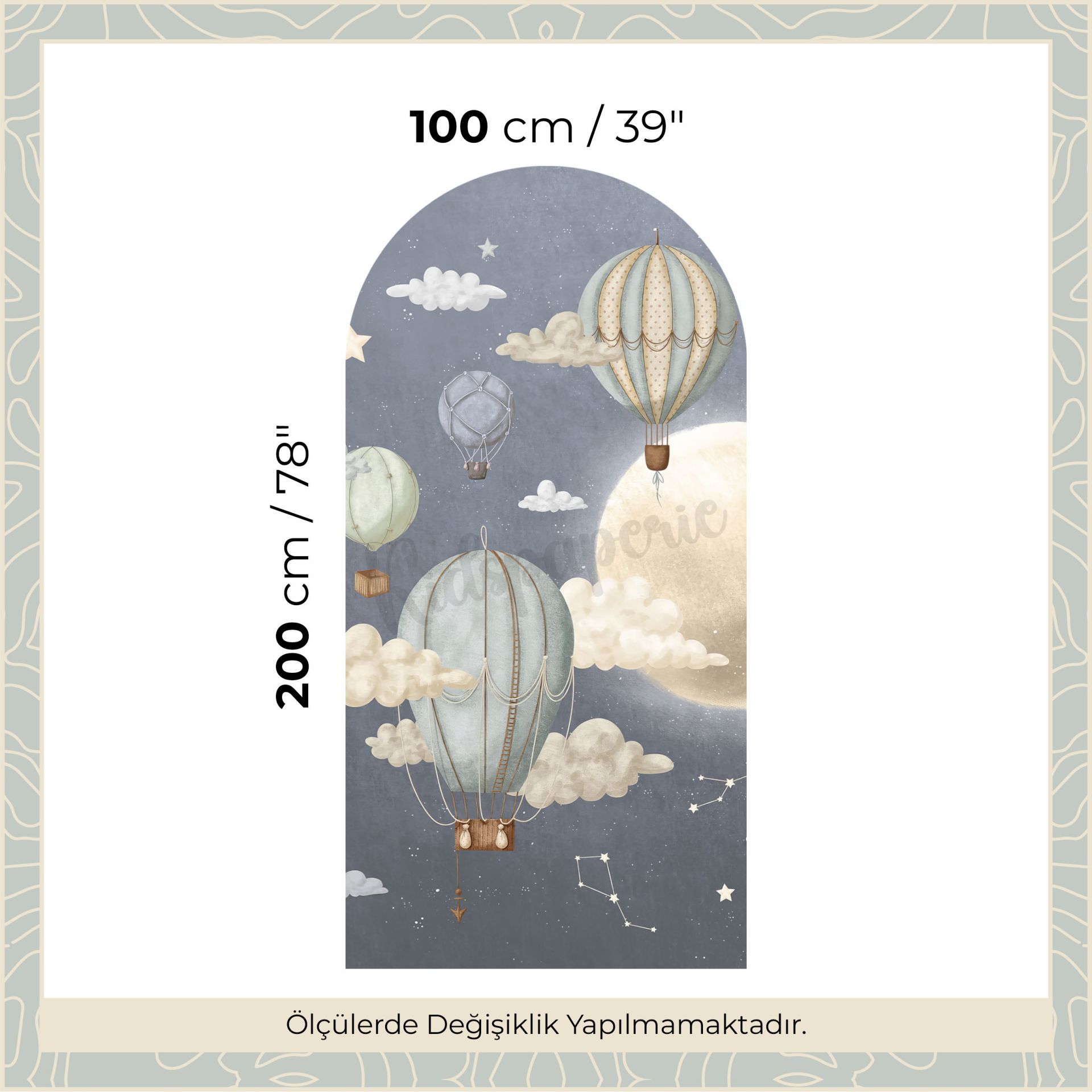 Uçan Balonlar Mavi Arch Sticker