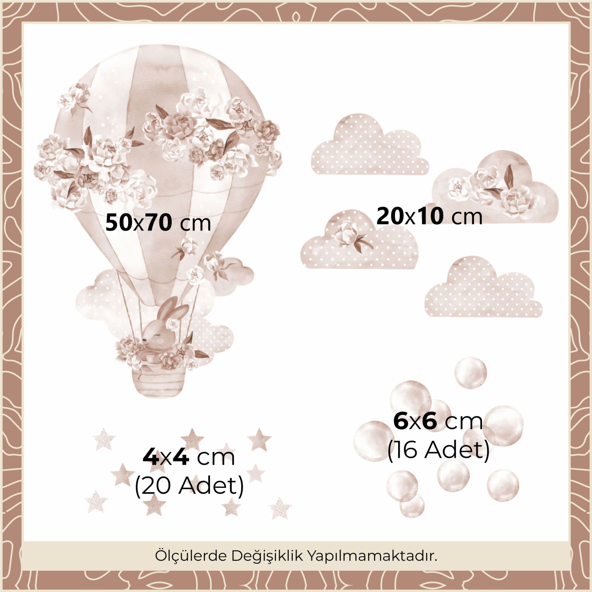 Tavşanlı Uçan Balon Sticker