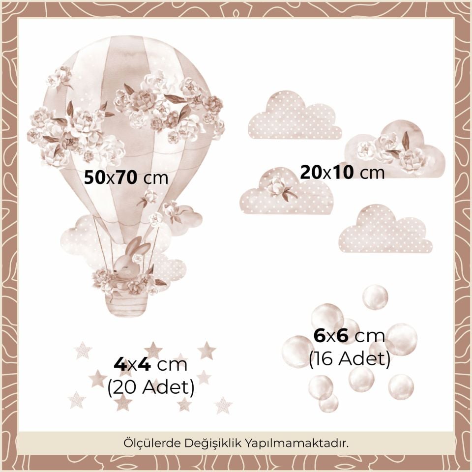 Tavşanlı Uçan Balon Sticker