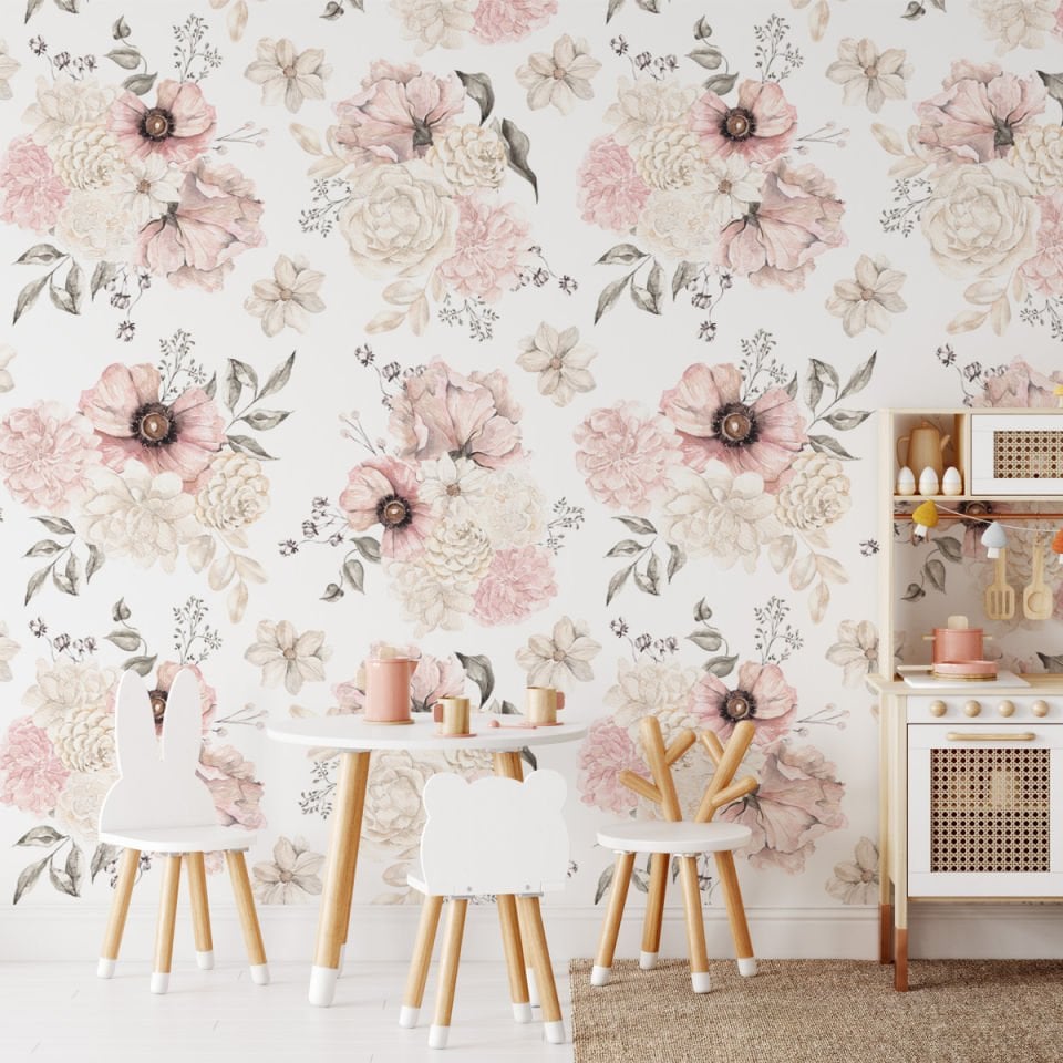 Pembe Beyaz Begonyalar Duvar Kağıdı