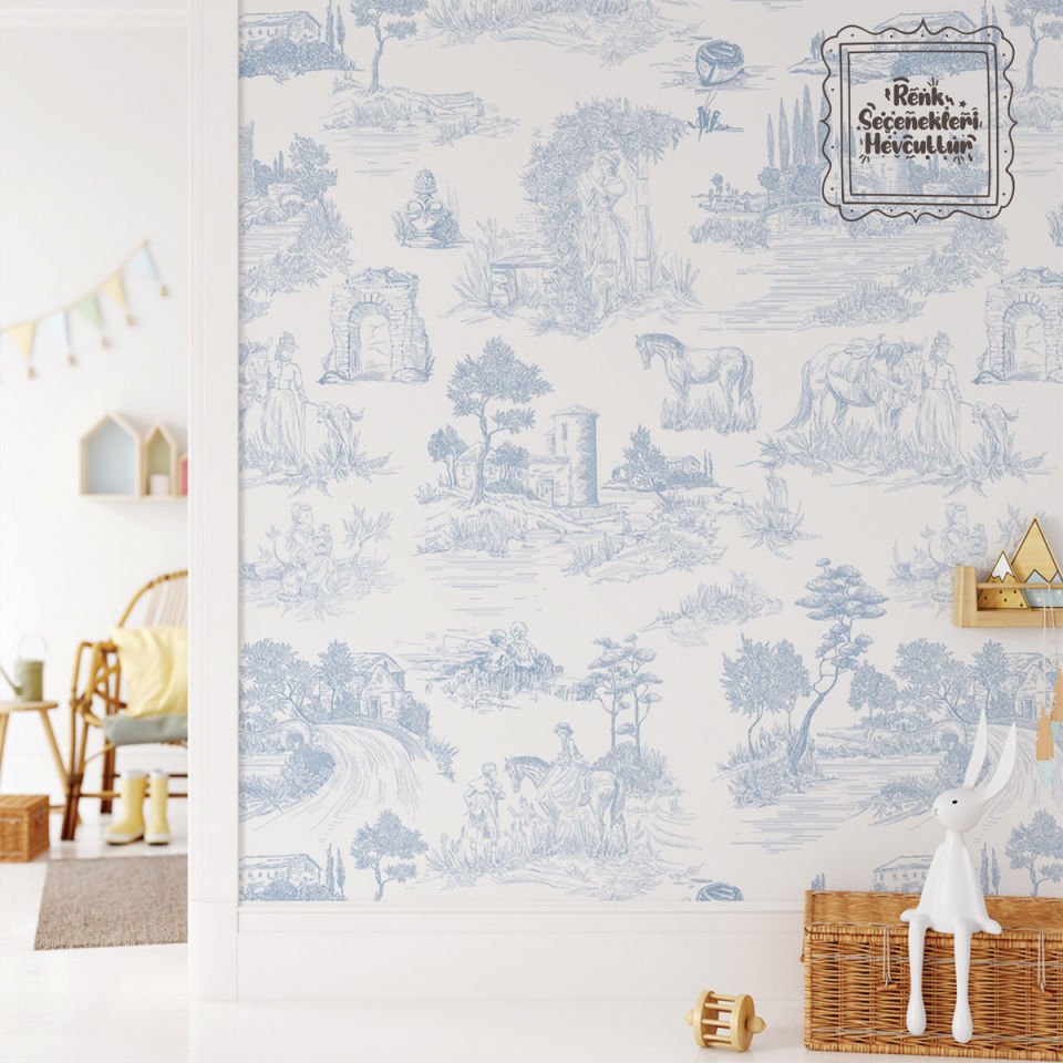 Retro Desen Duvar Kağıdı