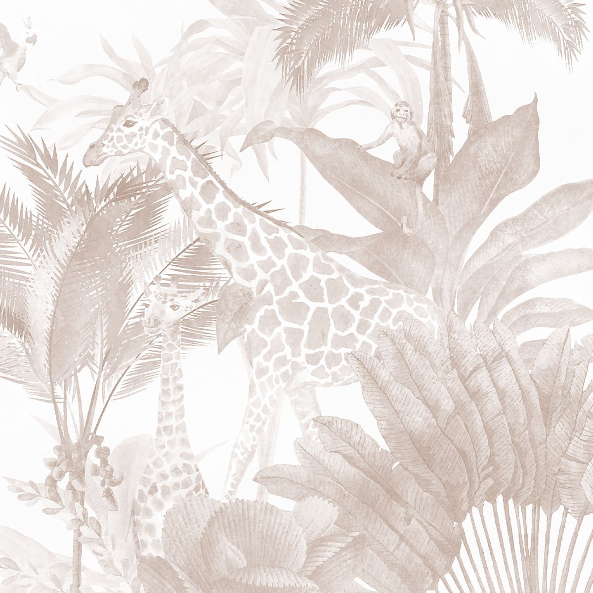 Monokrom Jungle Duvar Kağıdı