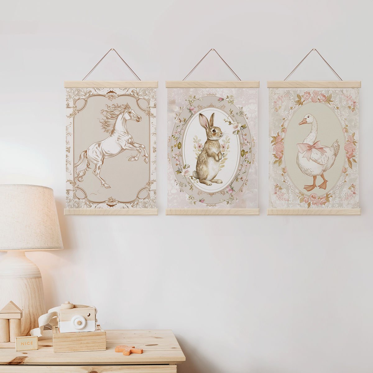 Vintage Set Dekor Tablo