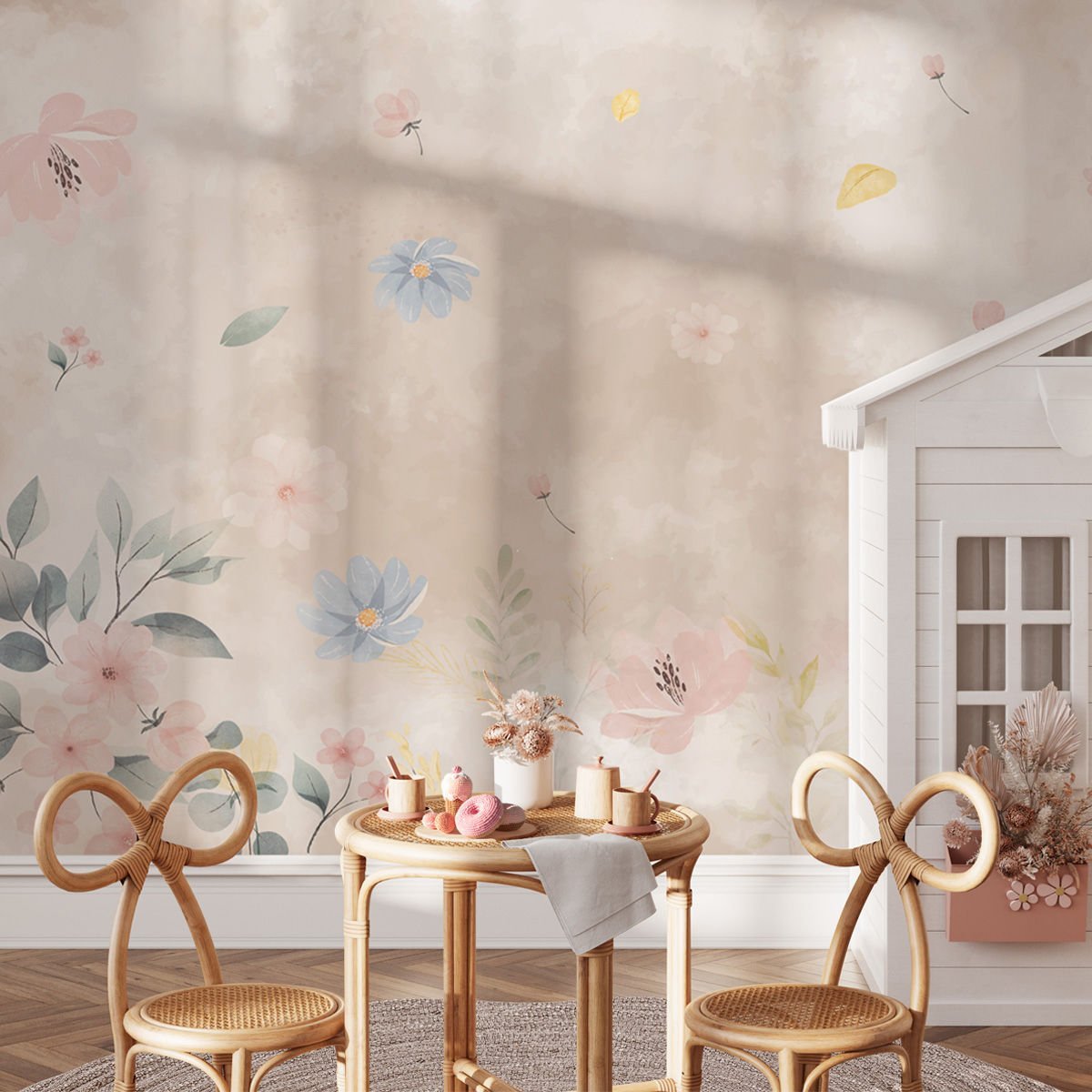 Soft Çiçekler 1 Duvar Kağıdı