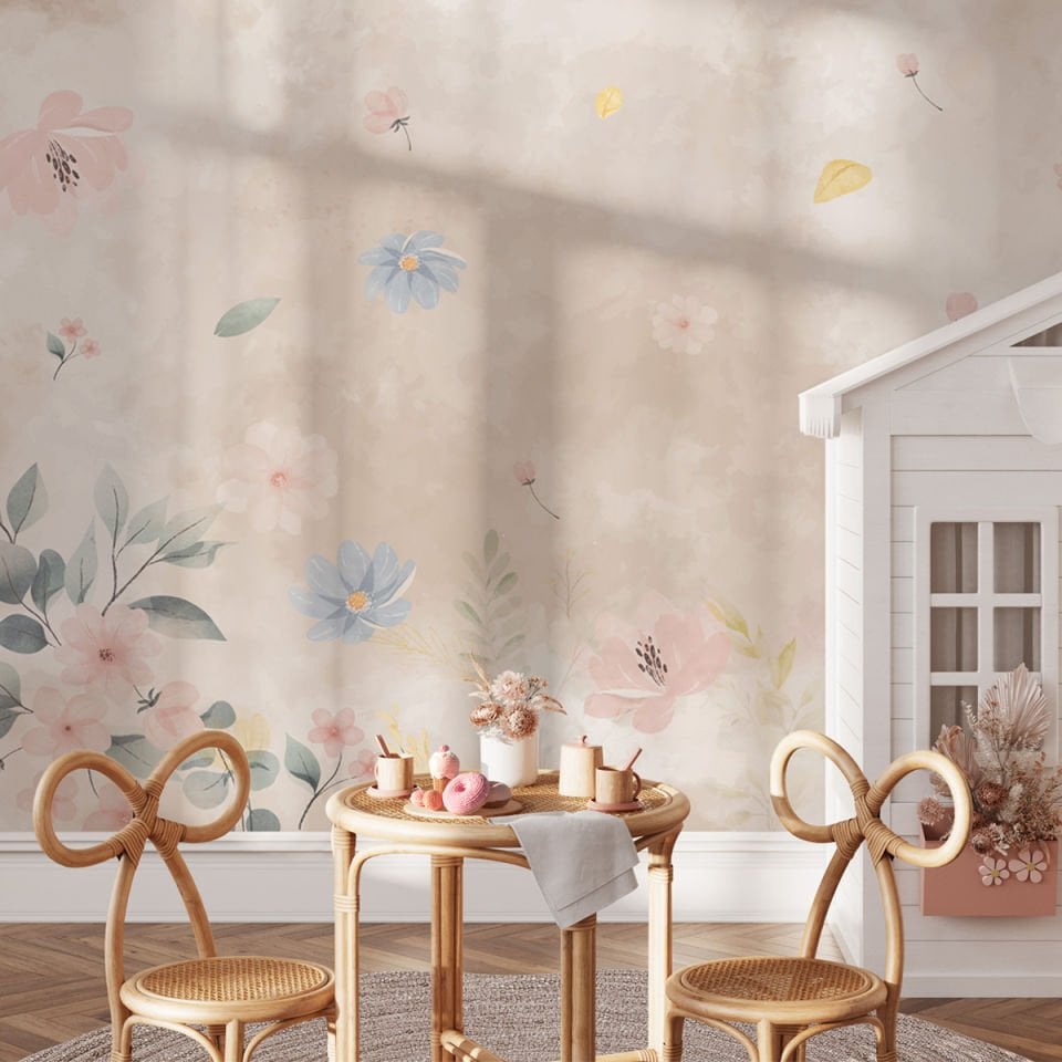 Soft Çiçekler 1 Duvar Kağıdı