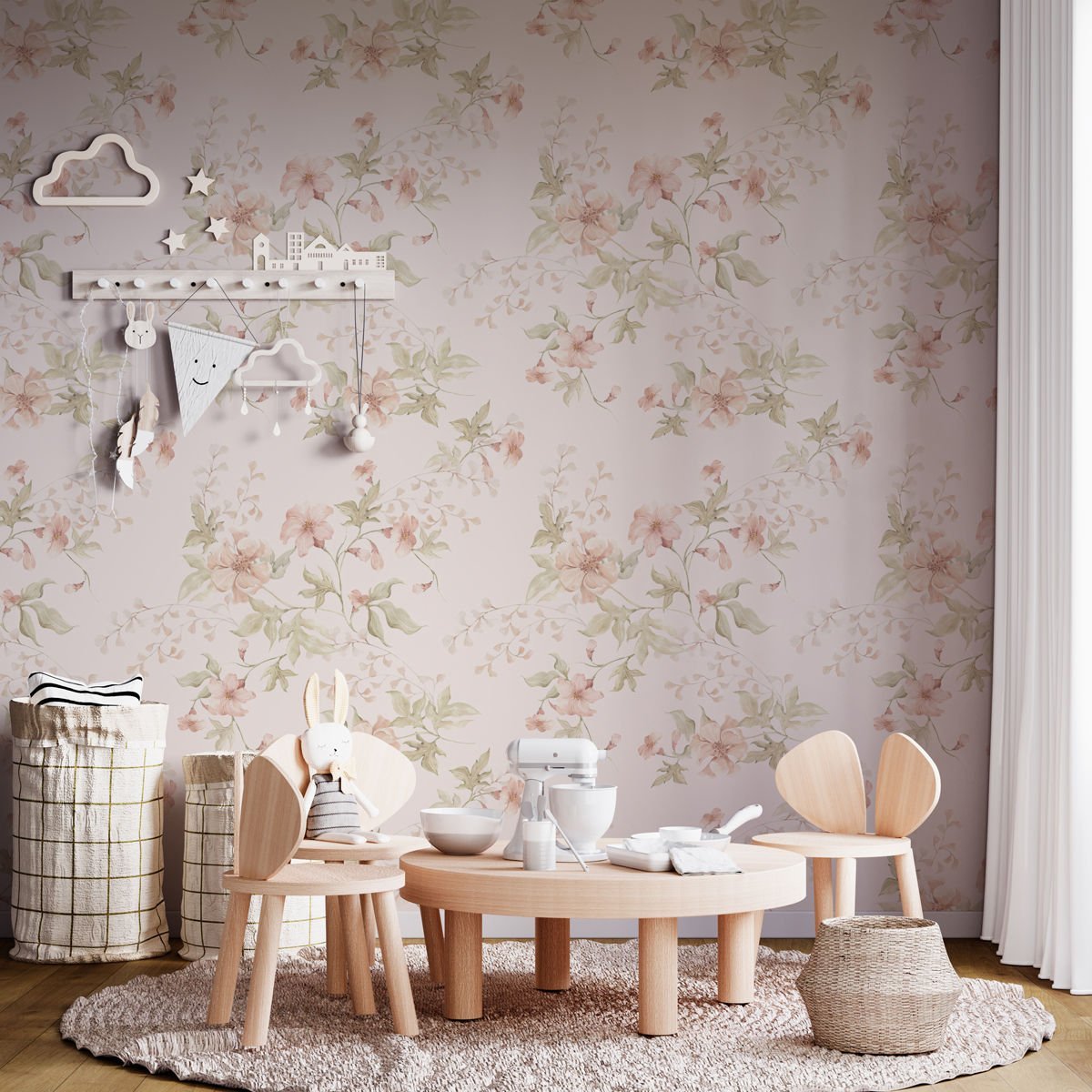 Soft Çiçekler 2 Duvar Kağıdı