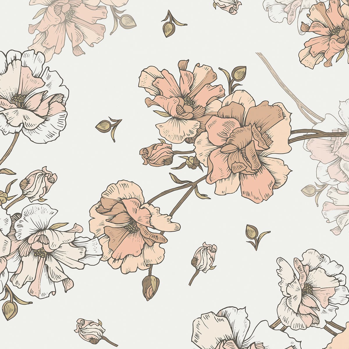 Somon Pembe Karanfiller Duvar Kağıdı