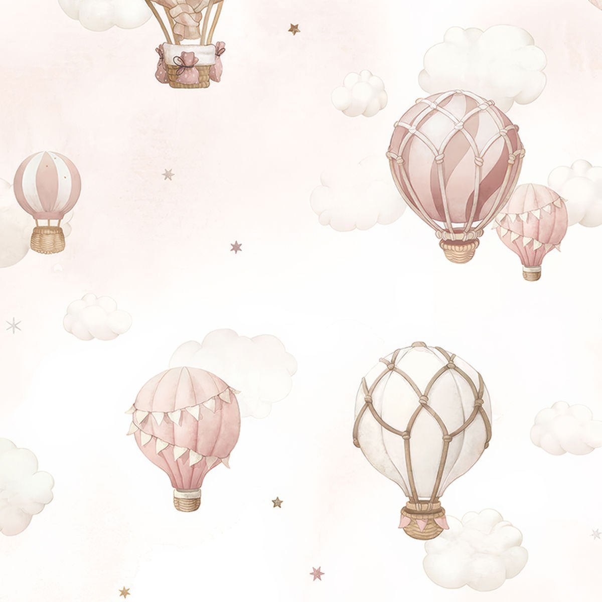 Pembe Balonlar ve Bulutlar Duvar Kağıdı