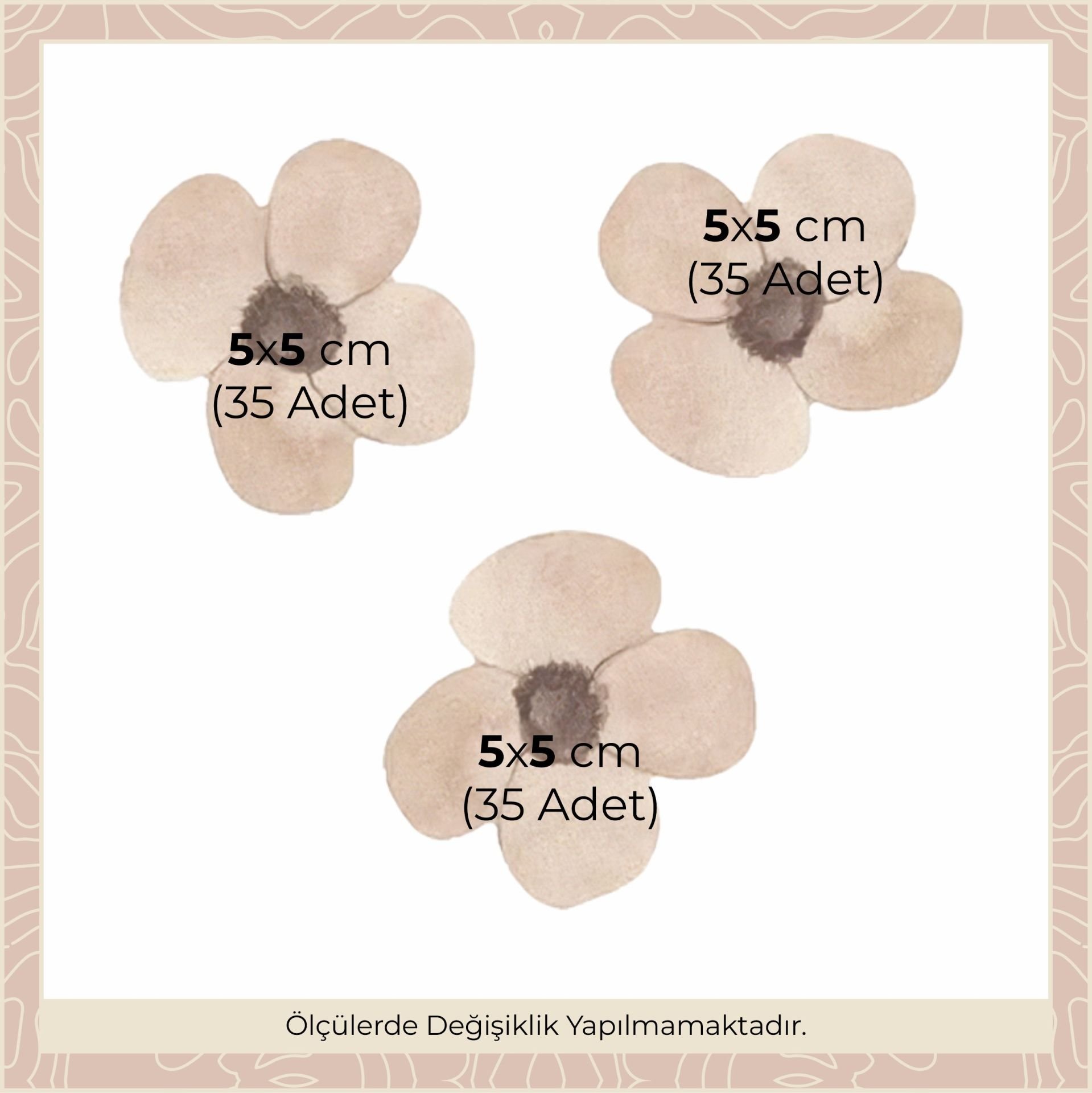 Kahverengi Çiçekler 2 Sticker