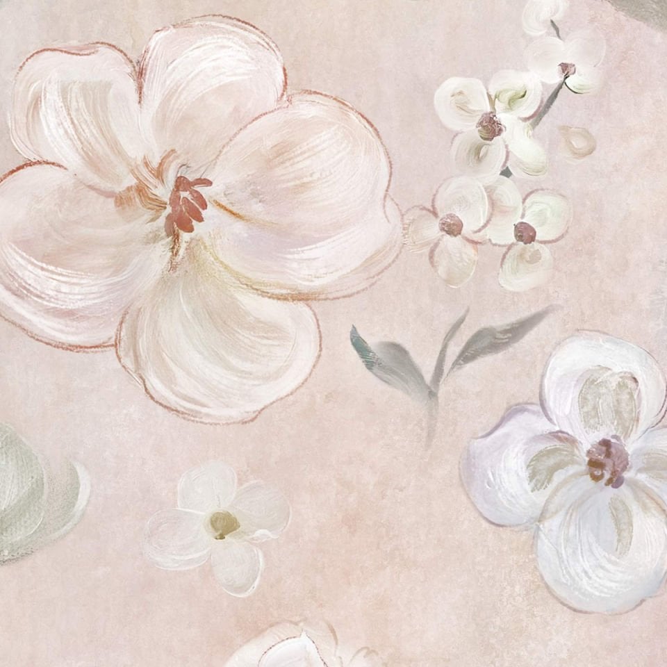 Büyük Sulu Boya Çiçekler Duvar Kağıdı