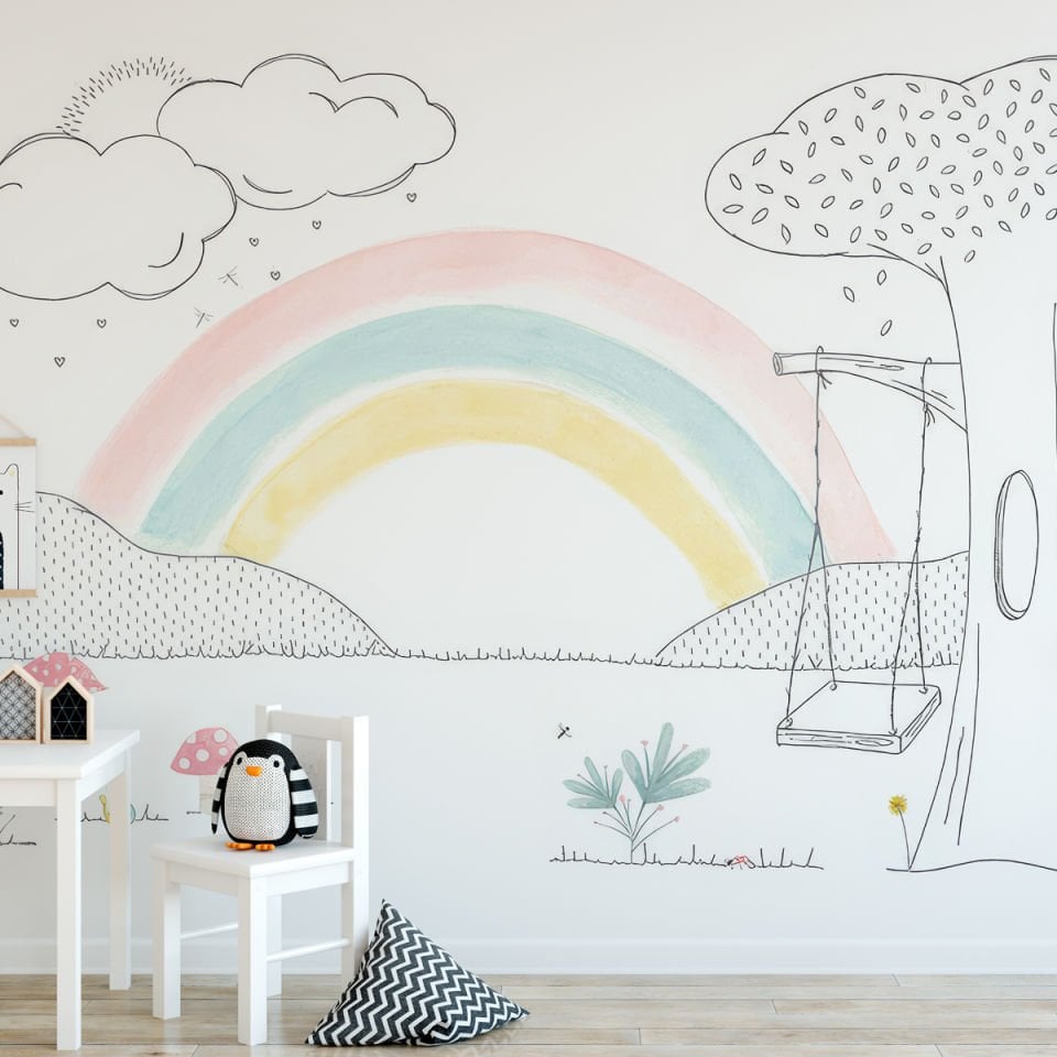 Renkli Gökkuşağı Duvar Kağıdı