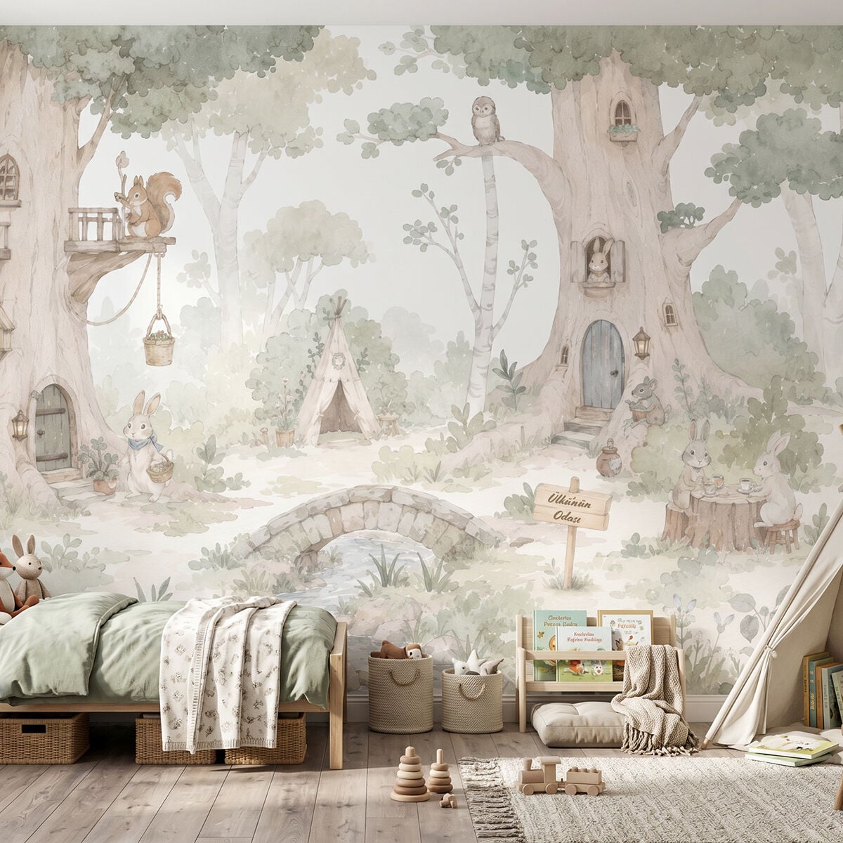 Masal Patikası Duvar Kağıdı (İsme Özel)