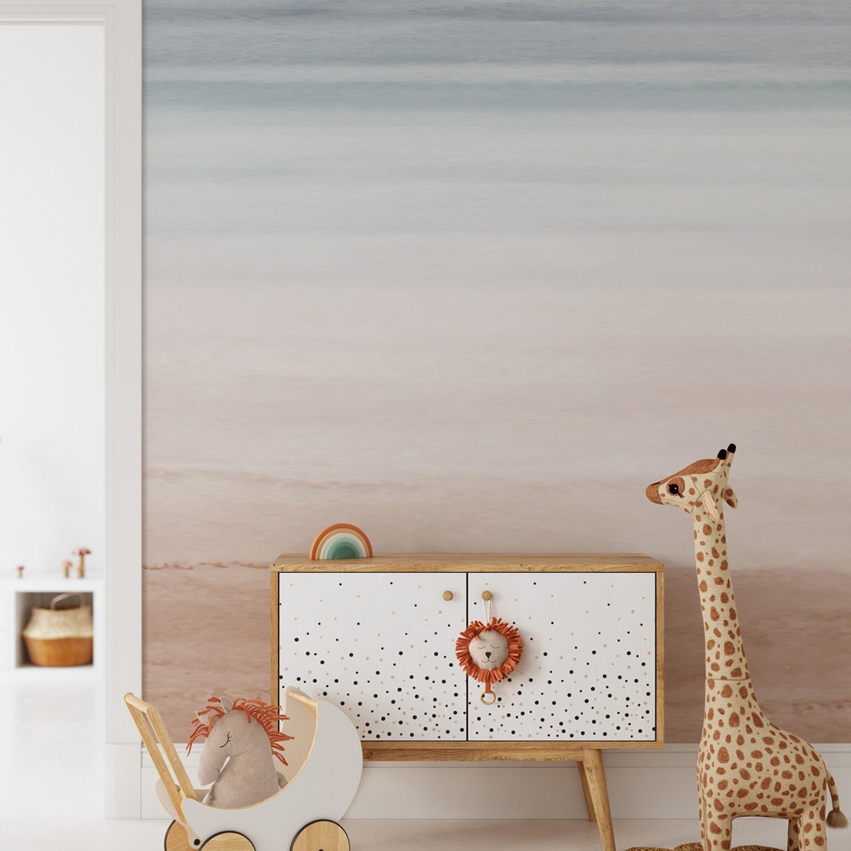 Sulu Boya Geçişler Kahve Duvar Kağıdı