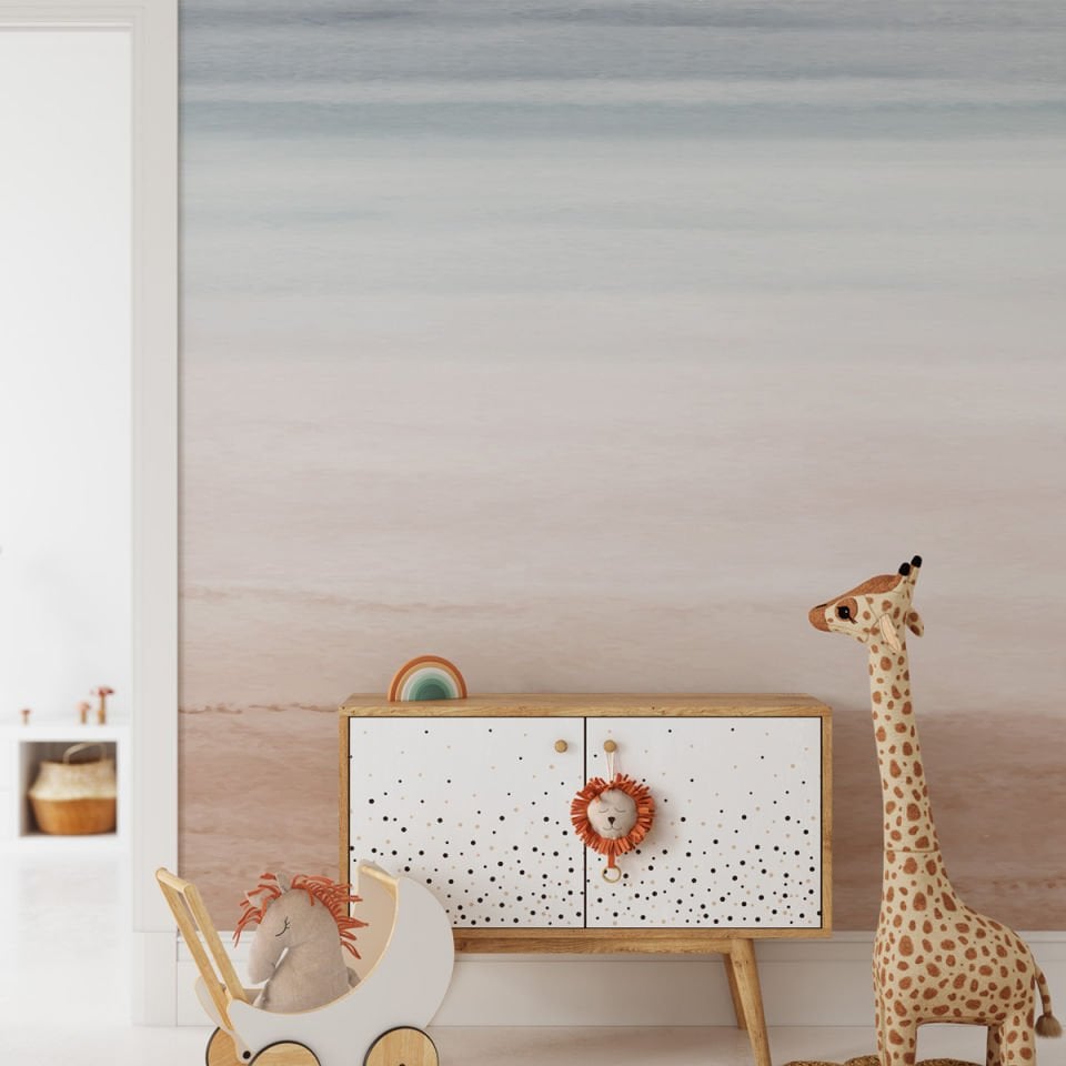 Sulu Boya Geçişler Kahve Duvar Kağıdı