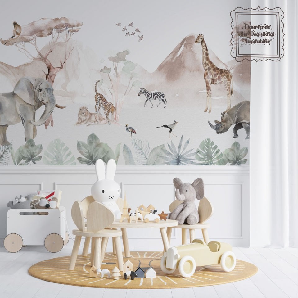 Sulu Boya Jungle Duvar Kağıdı