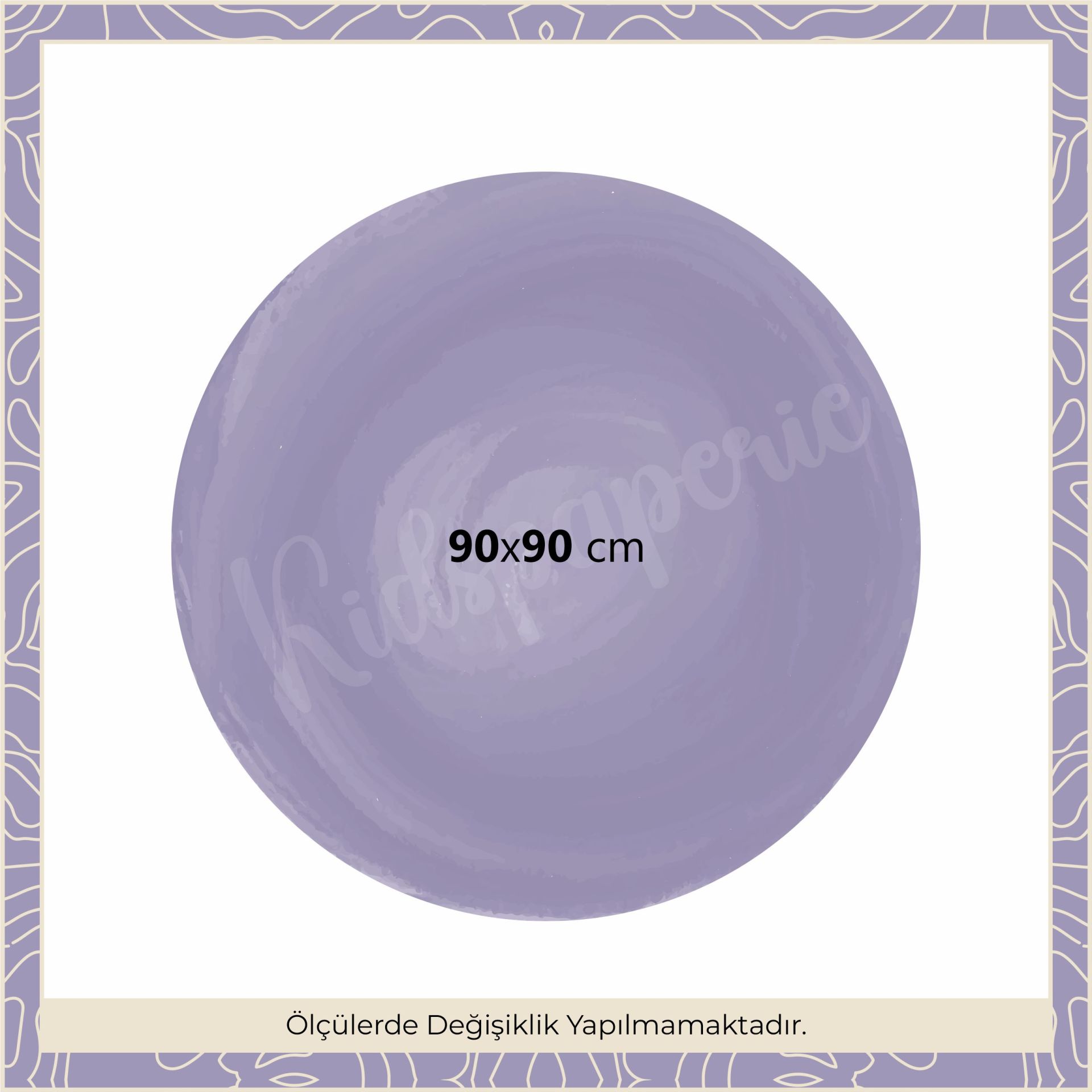 Sulu Boya Daire Sticker Eflatun
