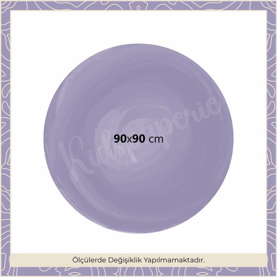 Sulu Boya Daire Sticker Eflatun