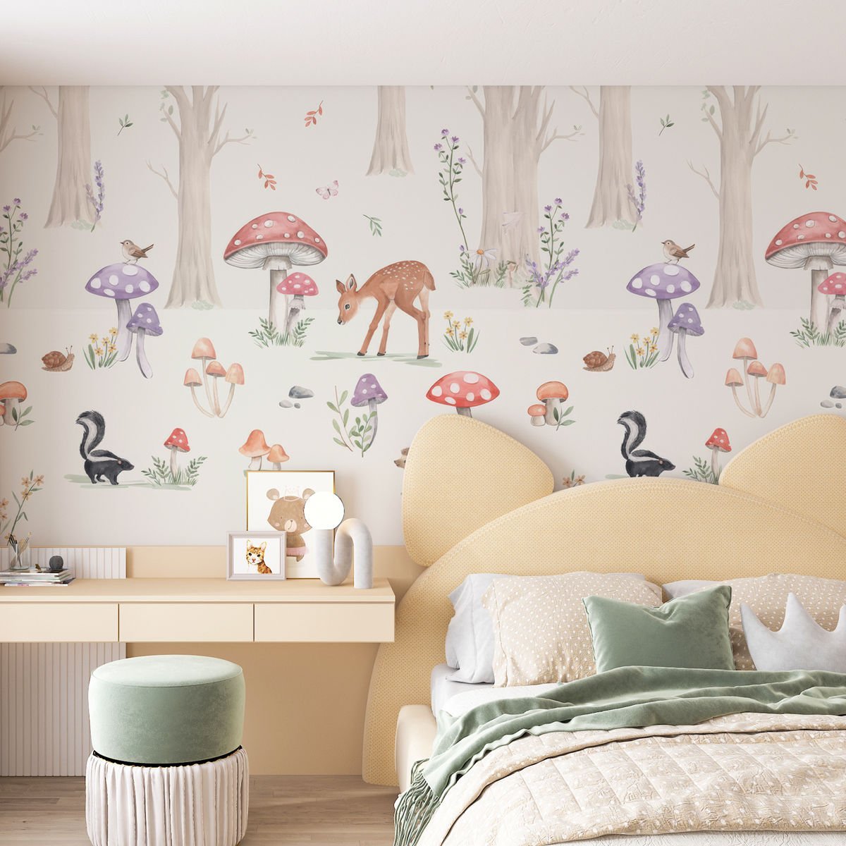 Sulu Boya Masal Ormanı 2 Duvar Kağıdı