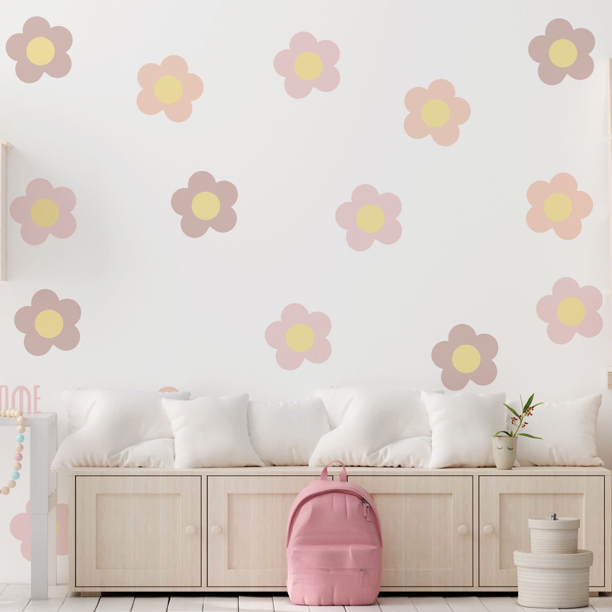 Büyük Boy Papatyalar Sticker Gül Kurusu