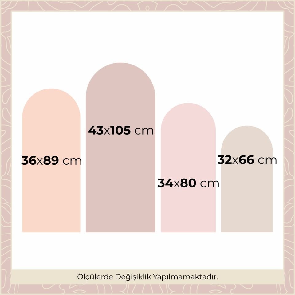 Renkli Arch Sticker Pembe