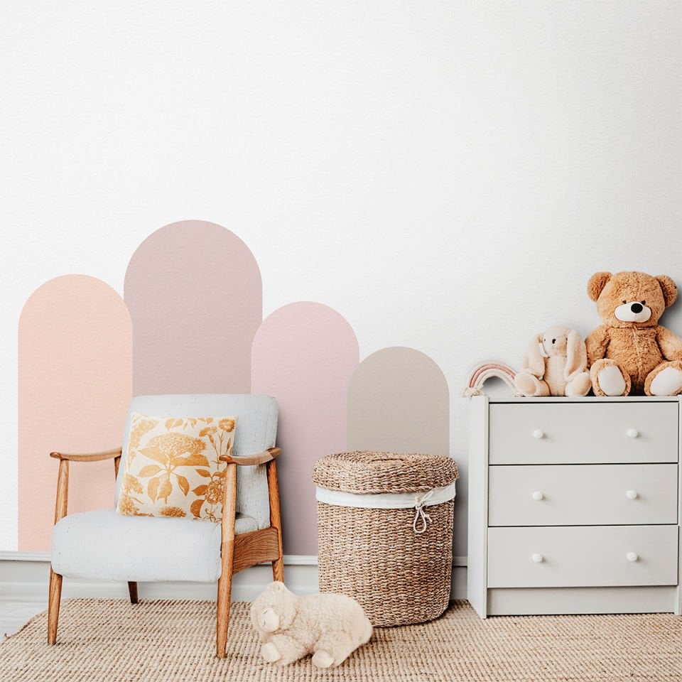 Renkli Arch Sticker Pembe